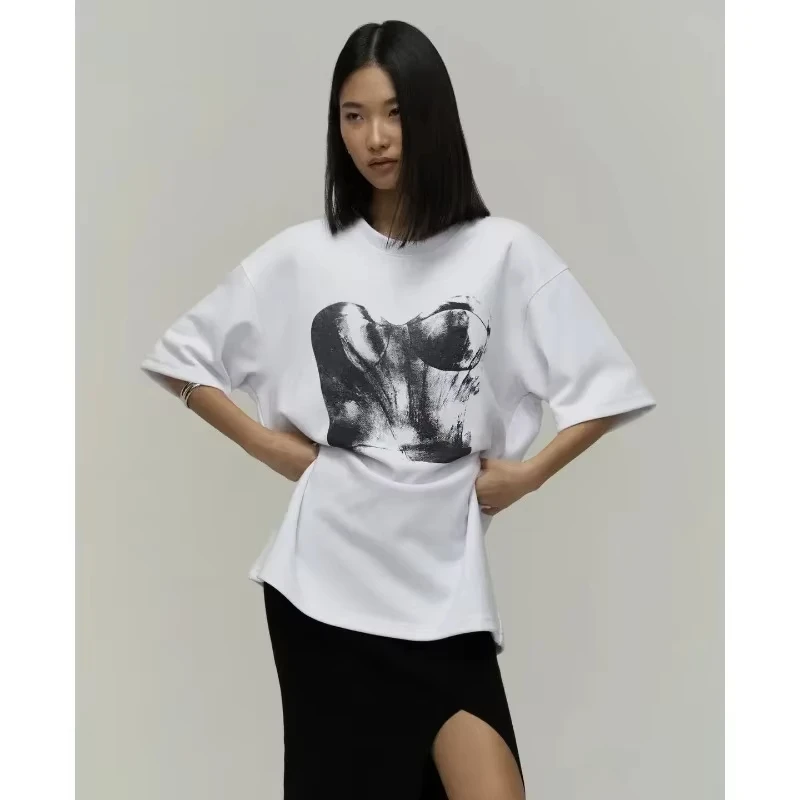 

Floral Print T-Shirt Soft Breathable Casual Comfortable Summer Cotton Women's Graphic Printed Anime Style Unisex Y2k Gothic H