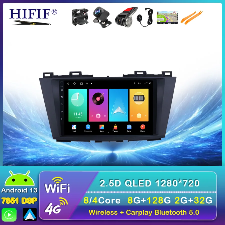 

Android 13 Octa-Core head unit HU 4G in Dash Car Radio Multimedia Video Player Navigation GPS For Mazda 5 3 CW 2010 - 2015 no dv