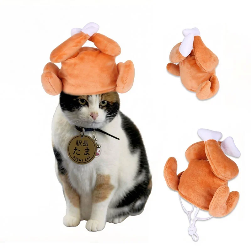 

Turkey Hats Cat Dog Hat Pet Caps Thanksgiving Halloween Costumes Drumstick Hat Party Stage Performance Photos Taking