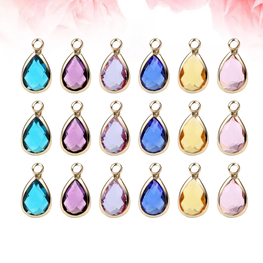 30Pcs DIY Water Drops Pendant Jewelry Accessories Durable Practical Use Beautiful Colors Necklace Earring Bracelet Supplies