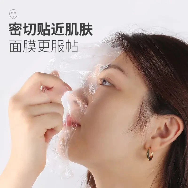 Disposable Face & Neck Mask Cover, Transparent PE Film for Skincare Treatments, Beauty Salon Essential