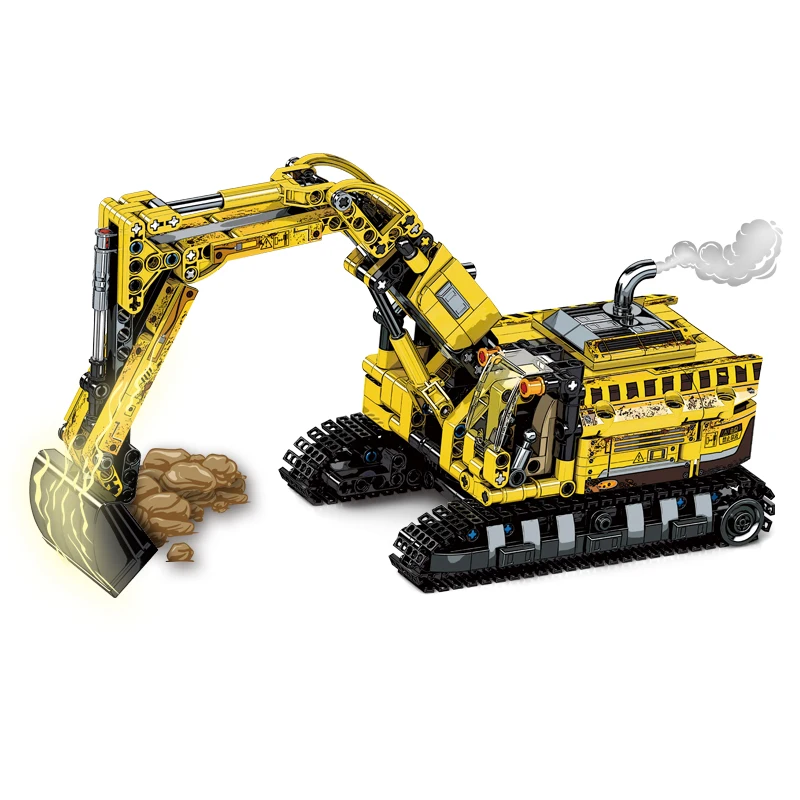 City Technical MOC Loader Car Heavy Mining Truck Crane Building Blocks DIY Engineering Excavator Bricks Toys For Childrens Gifts