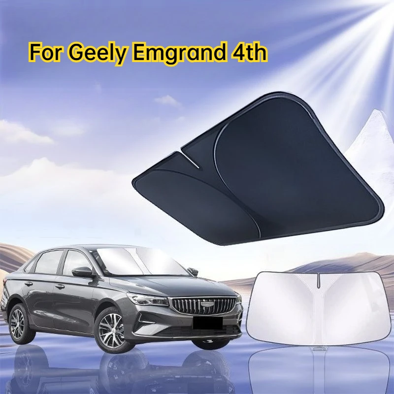 For Geely Emgrand 4th Car Windshield Sun Shade Cover Foldable Front Window UV Reflective Sunshade Curtain Sun Protection Cover