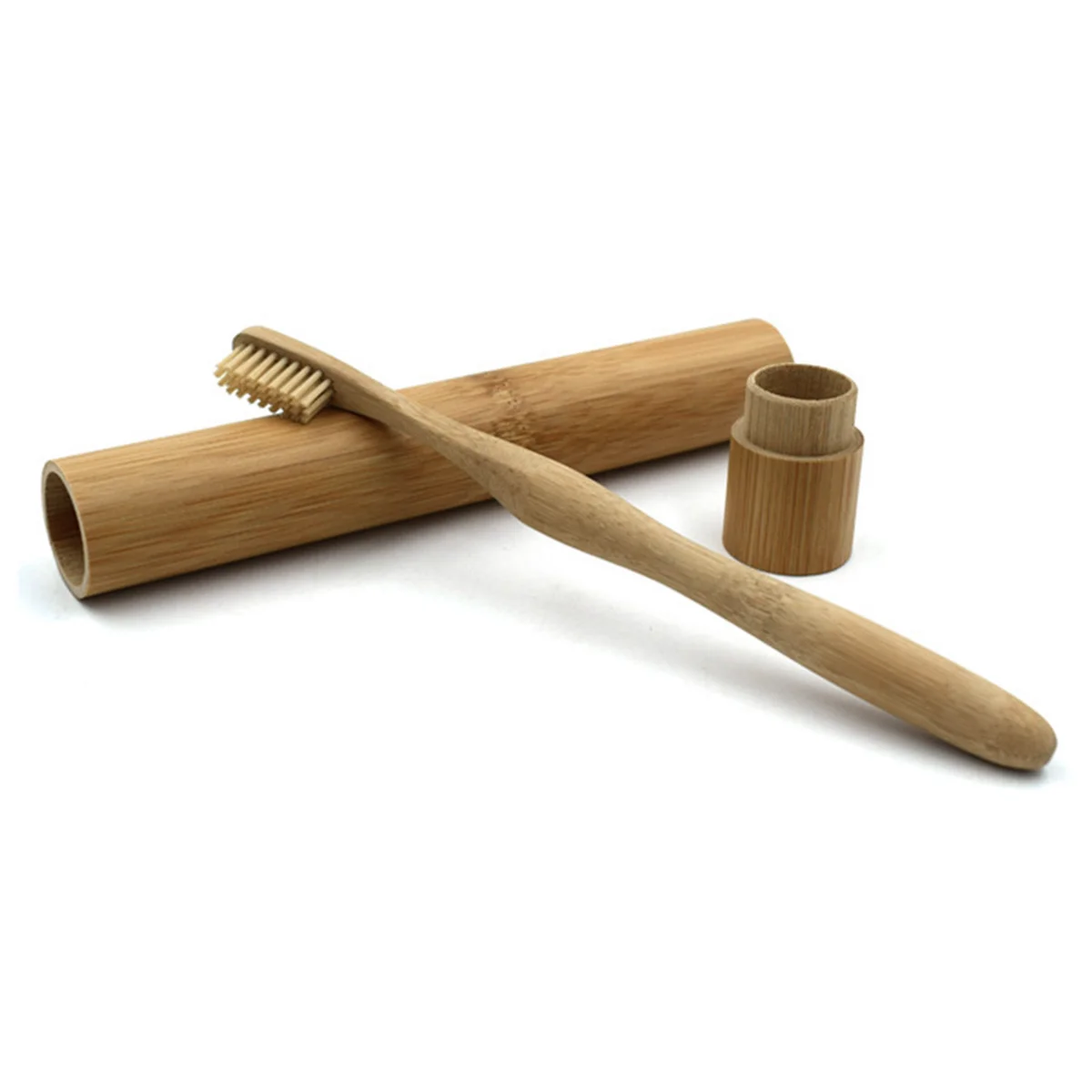 Creative Natural Bamboo Toothbrush Tube Case Handmade Vintage Portable Toothbrush Storage Case Toothbrush Case