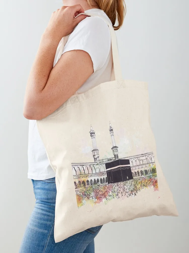 

Makkah in watercolor Tote Bag Reusable bags Women's tote bag Cloth bag tote bags cloth bags