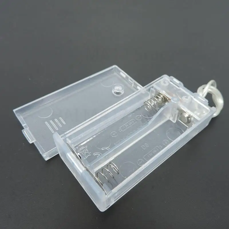 1pcs 2/3 AA Battery Holder Box Case with Switch 2AA 3AA 3V 4.5V Battery Holder Box Case with Lead Transparent Box J17