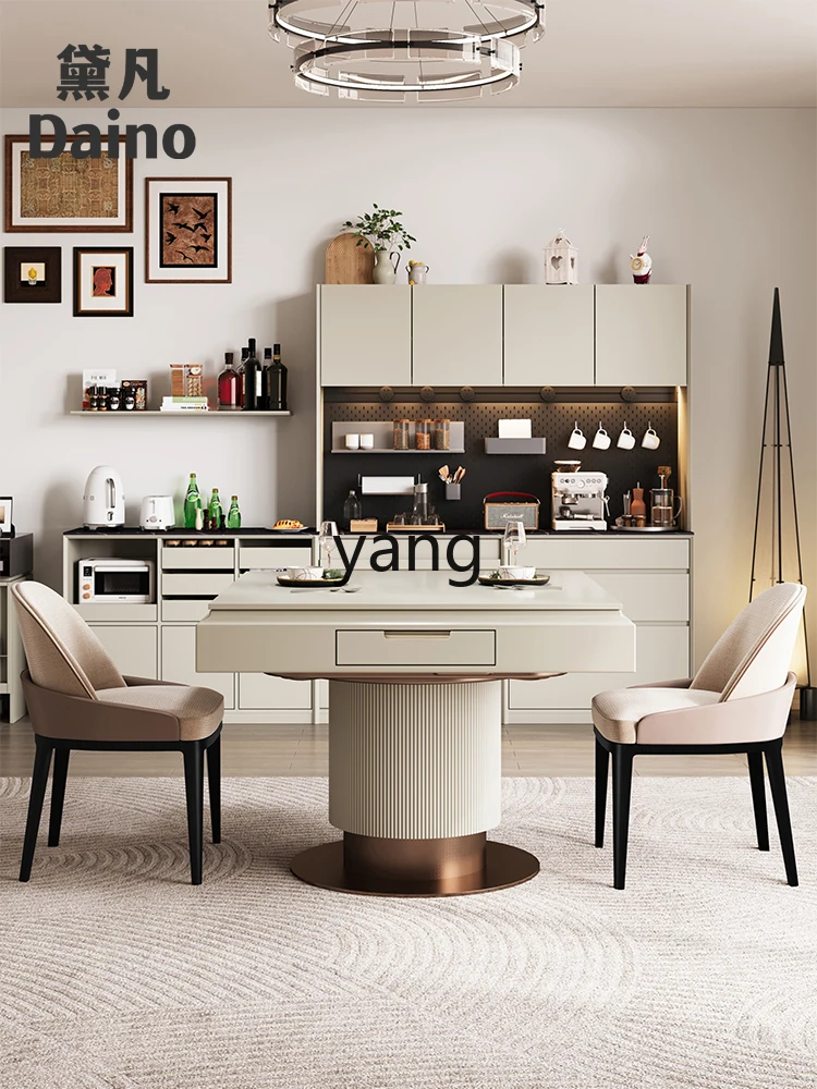 

LHcream style dining table mahjong table integrated household automatic mahjong machine chair set