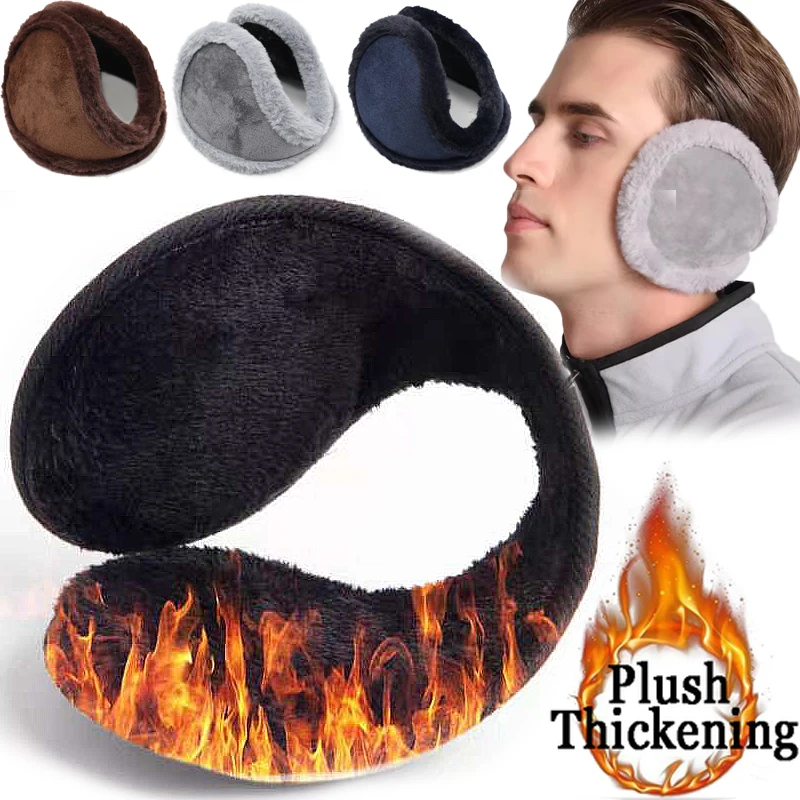 Sub-zero Winter Plush Thickening Earmuffs Ear Warmer Cold Proof Fashion Solid Color Earflap Outdoors Soft Protection Ear-Muffs