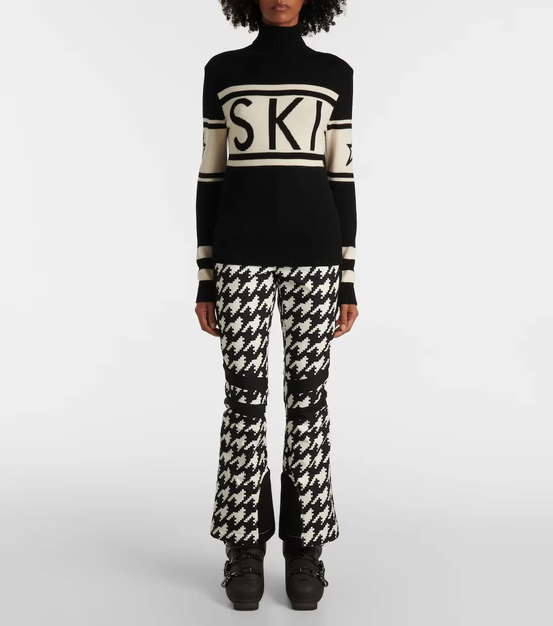 

Американский осенне-зимний облегающий свитер с высоким воротом и принтом в виде звезд и букв, модный, элегантный стиль