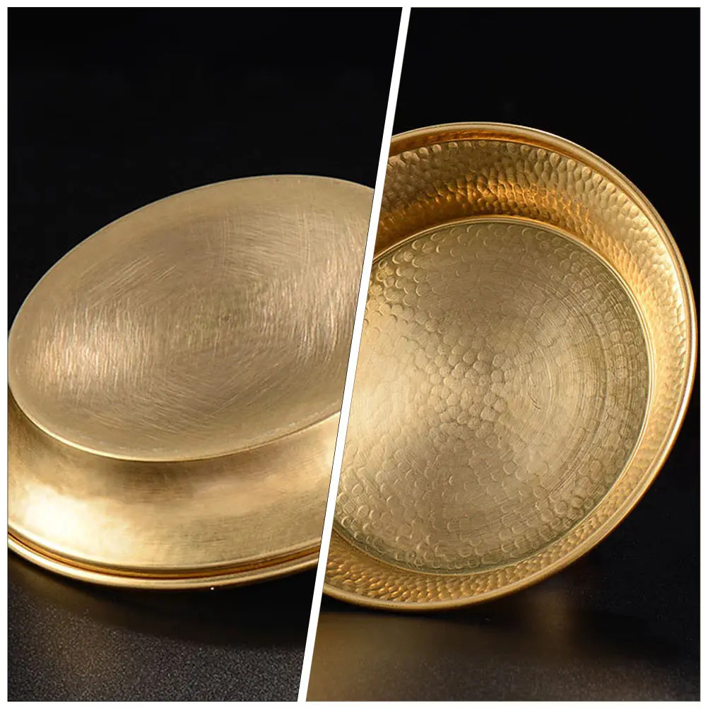 

Jixiang Tibetan Copper Plate Retro Style For Temple Offering Decorative Household Use Multi-Function Buddha Accessory