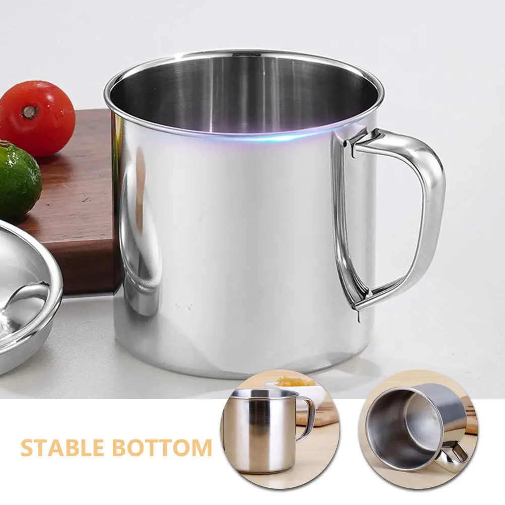 

Stainless Steel Kids Cup 300Ml Smooth Edges No Burrs Easy Grip Wear Resistant Camping Coffee Mug For Outdoor Travel Soup