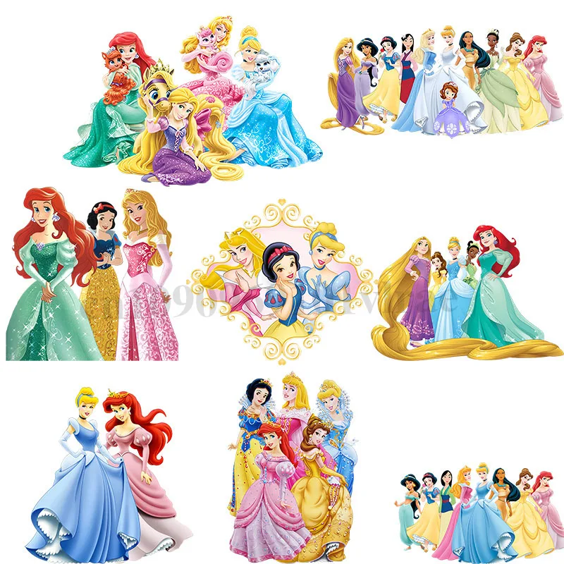 Disney Princess Cartoon UV DTF Transfer Stickers for DIY Water Bottle Window Sticker princess Car-styling Decal Car Accessories