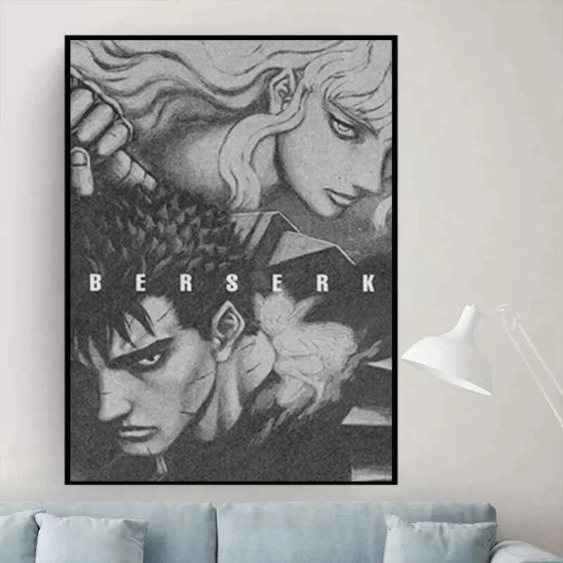 Japanese Anime Berserk Canvas Wall Art  Manga Poster Print for Living Room Bedroom Home Decor  Unique Cartoon Cuadros