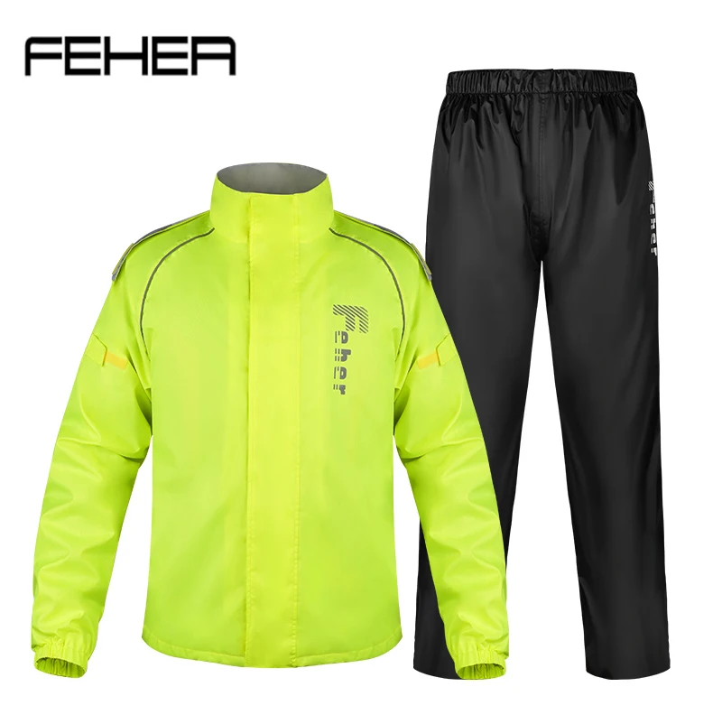 

Original FEHER Motorcycle Raincoat Official Riding Suit Loose Soft Fashion Commuter Rain Coat Waterproof High-quality Raincoat