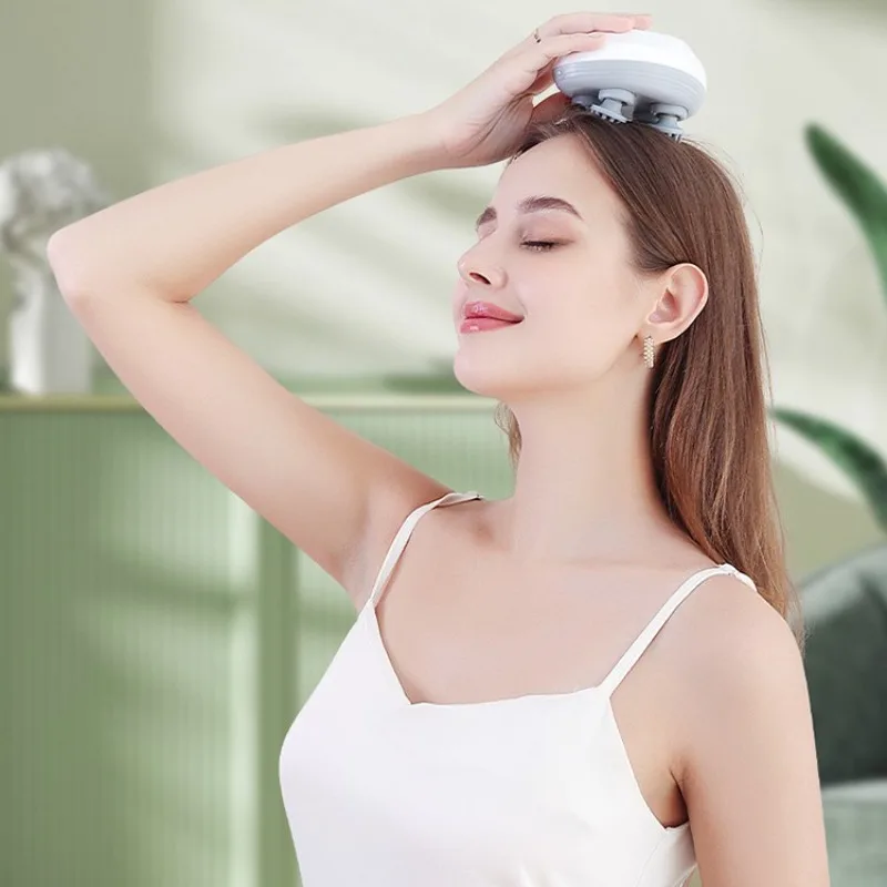 Electric Scalp Massager, Waterproof Mini Claw, Kneading Relaxation Tool for Home
