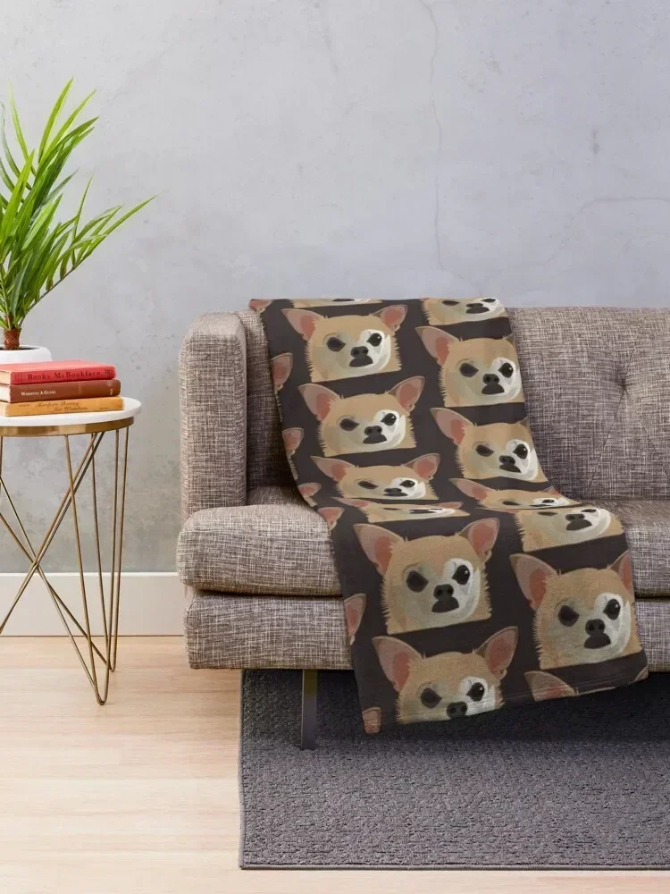 Pouting Chihuahua Throw Blanket Nap Blankets Sofas Of Decoration Blankets