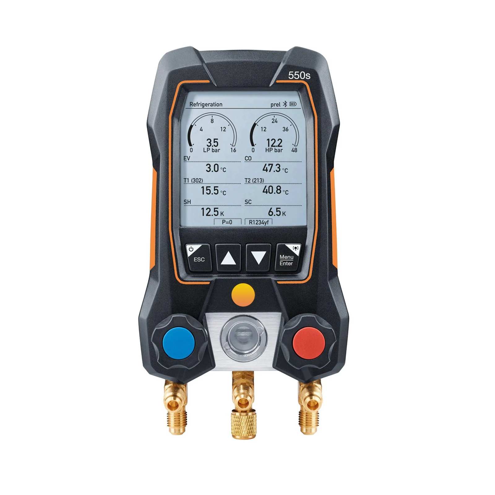 Testo Digital Manifold Refrigeration Manometer for HVAC Air Conditioner External Vacuum Pressure Gauge Cooling Manometer