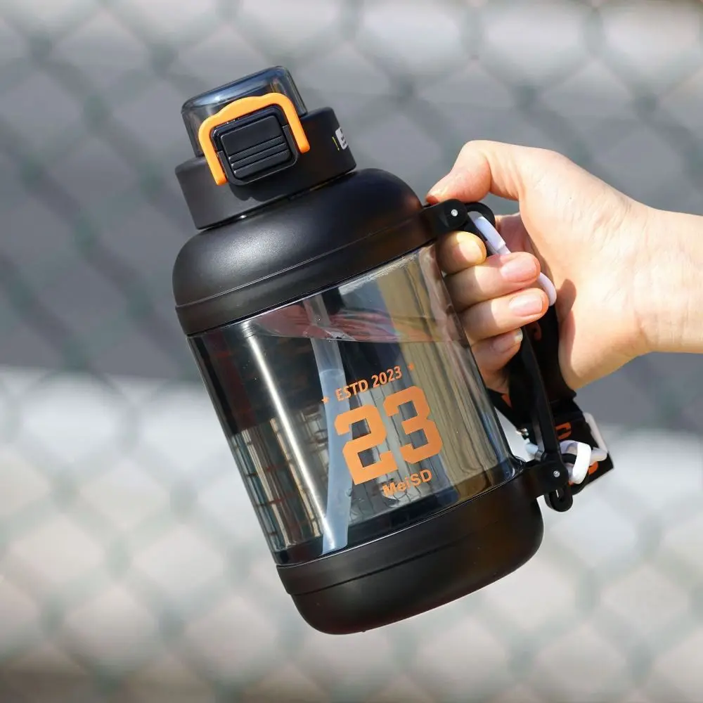 

Large Capacity Scale Sports Water Cup 1500/1750ml Transparent Scale Fitness Water Bottle Straw Dustproof Fitness Drinking Bottle