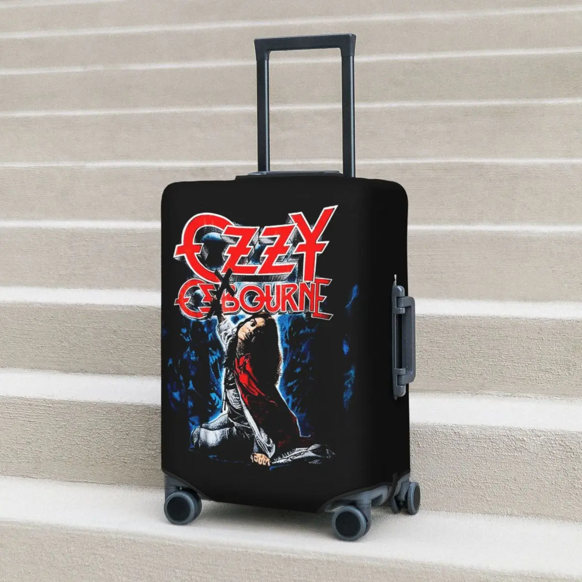 Ozzy Osbourne Merch Prince Of Darkness غطاء حقيبة حماية مرن للسفر الأمتعة حامي يغطي لمدة 18-32 بوصة