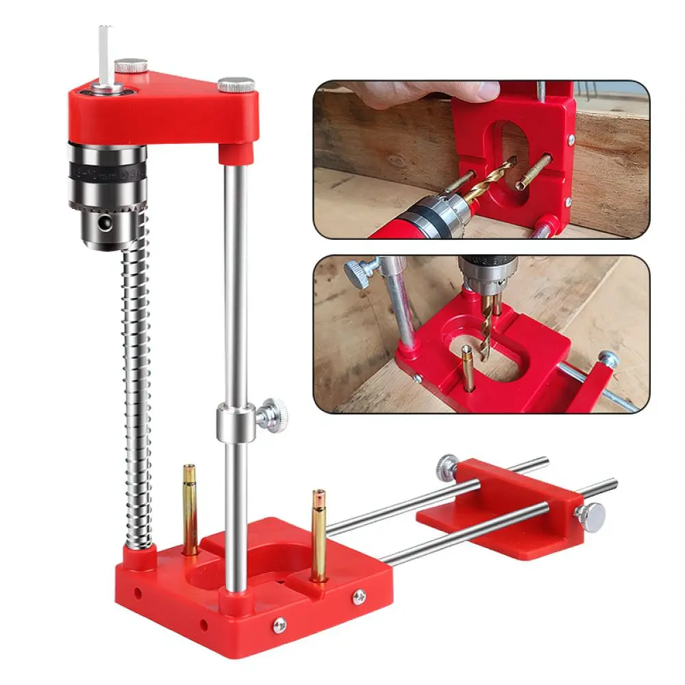 Woodworking Drill Guide Locator Jig Portable Precise Drilling Tool For DZT Wood Furniture Carpentry Accurate Hole Positioner