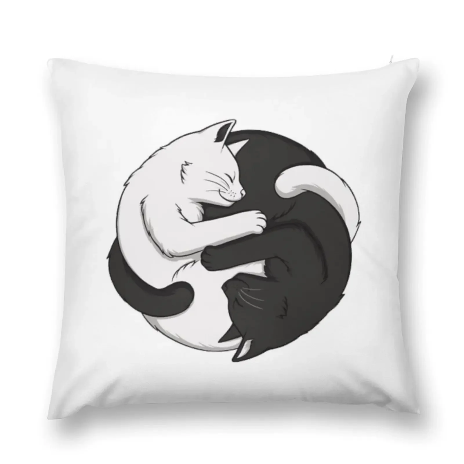 Yin Yang Balancing Cats Throw Pillow Cushions For Children Cushions Cover pillow