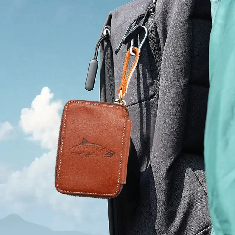 Fishing Lure Bag Spoon Bait Wallet Trout Lure Artificial Crank Bait Pesca Fishing Tackle Spoon Lure Portable Waterproof PU Bag