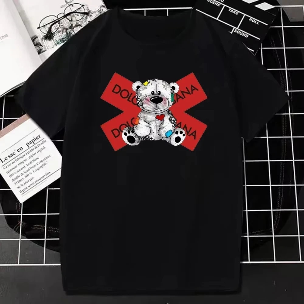 Compra Camisetas de Moda, Camisetas de Manga Corta con Estampados de Letras Veraniegos, Camisetas Casuales Holgadas y Transpirables para Padres e Hijos