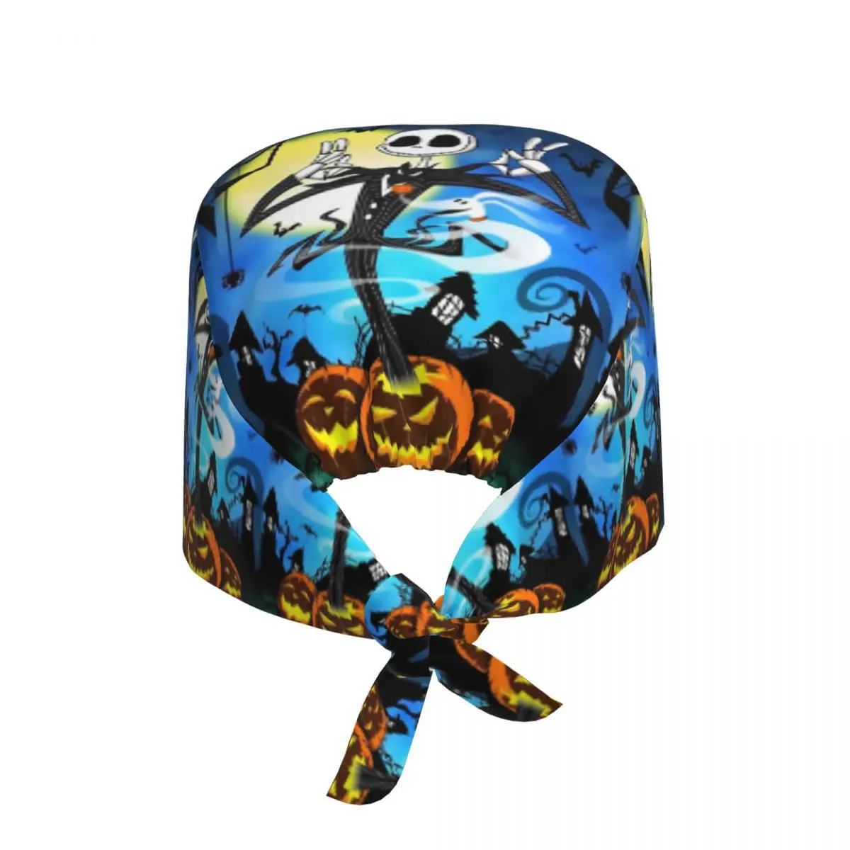 Custom The Nightmare Before Christmas Medical Staff Scrubs Hat Jack Skellington Halloween Doctor Nursing Surgical Cap Scrub Caps