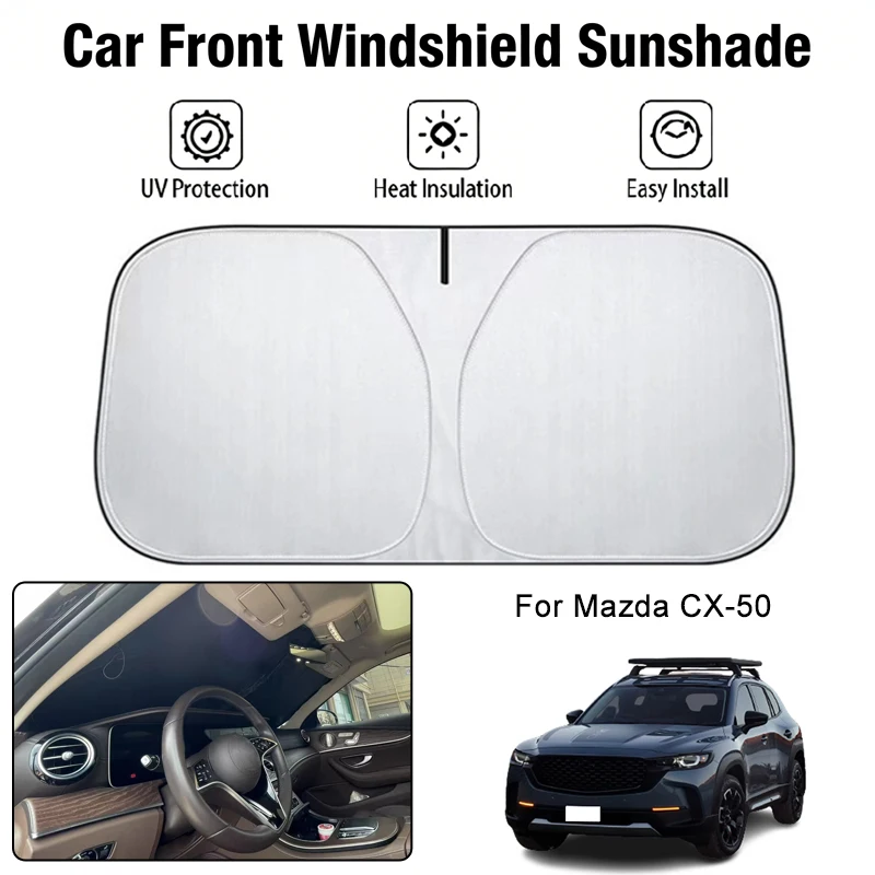 

Car Front Windshield Sunshade Cover For Mazda CX-50 UV Block Heat Insulation Auto Interior Sun Protection Accessories