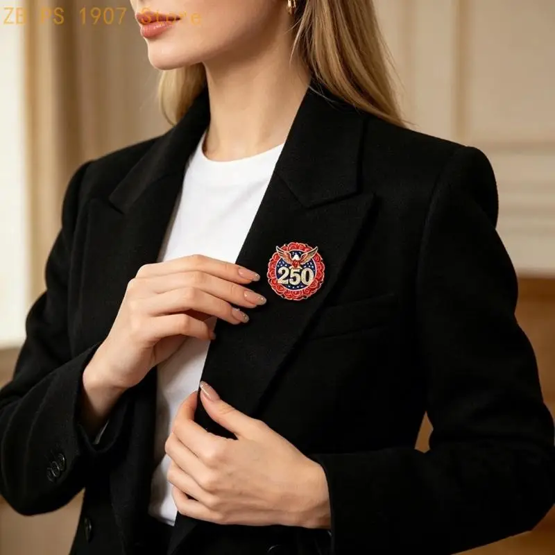 Limited Edition US 250 Years Historical Safety Lapel Pin Brooch With Electroplated Finish For Men And Women 55KA