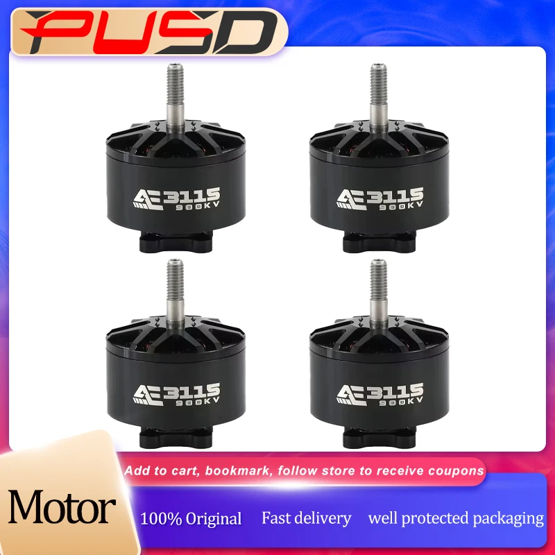 

Новый бесщеточный двигатель AE3115 900KV для 10-дюймового FPV дрона дальнего действия 6S 8S LiPo, совместимый профессиональный БПЛА, замена деталей «сделай сам»