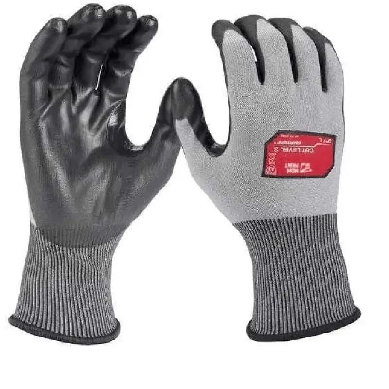 

Cut Level 3 High Dexterity Polyurethane Dipped Gloves - M, A3 Cut Level, 18 ga, Gray, M ( 8 )