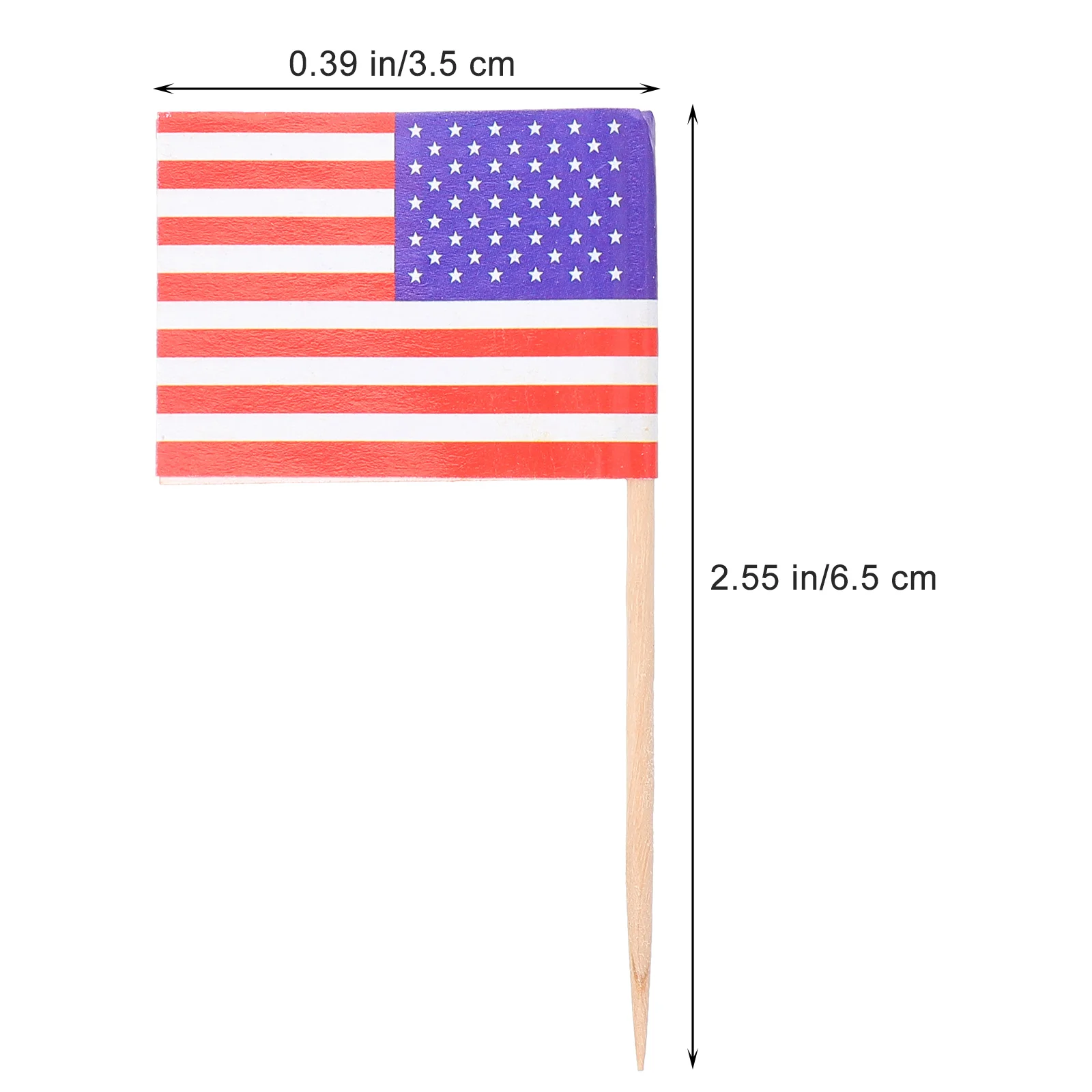 

200pcs Paper Cake Flags Usa Decorative Toothpick Cupcake Toppers American Flag Party Supplies Birthday Wedding Independence Day
