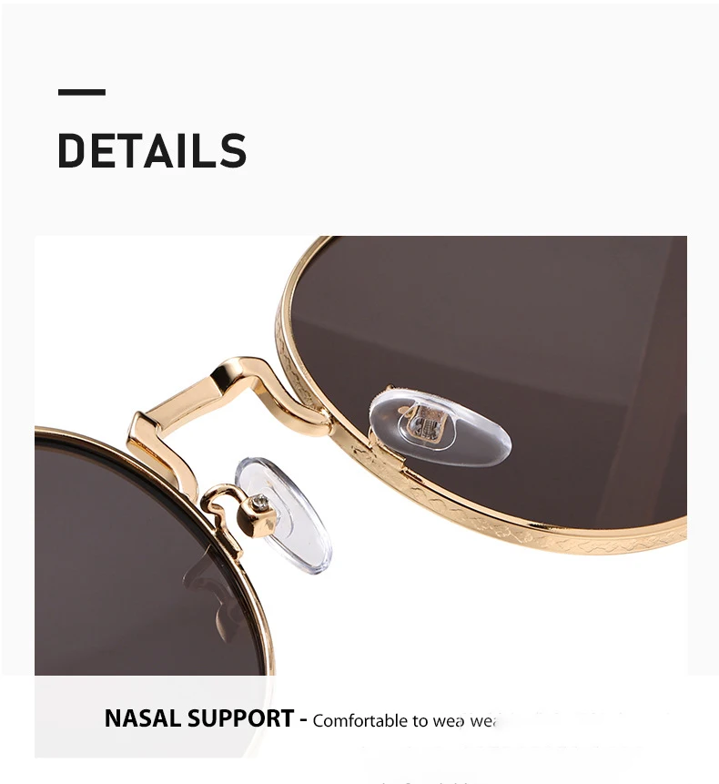 Sonnenbrille mit elliptischem Metallrahmen für Damen, kleiner Rahmen, Retro-Trend, modisch, High-End-Sonnenbrille für Herren 2403 – Detail 8