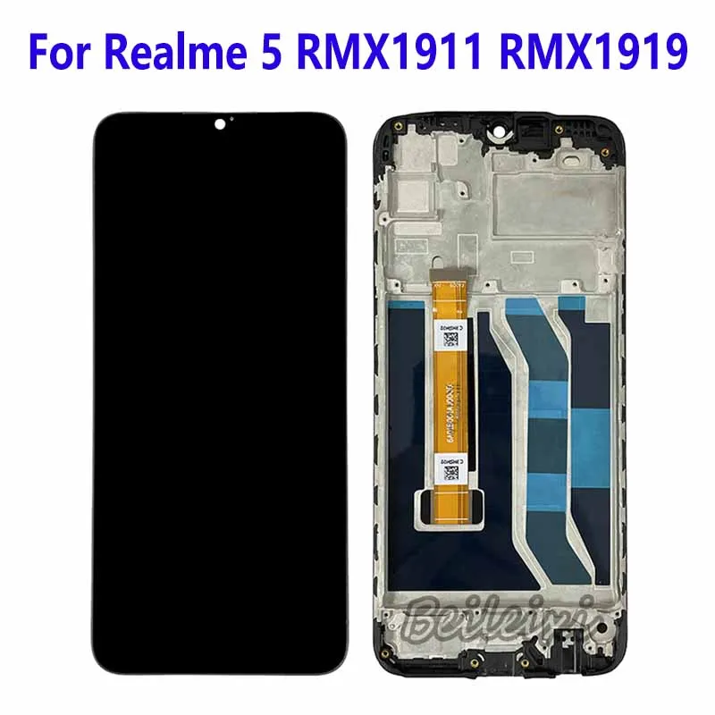 For Realme 5 RMX1911 RMX1919 LCD Display Touch Screen Digitizer Assembly