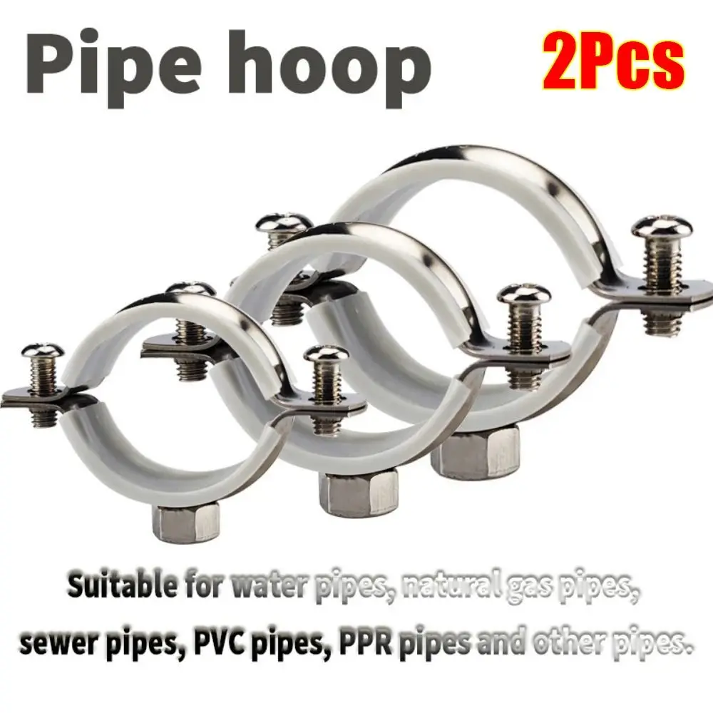 1Pcs Fastener Hardware Round Hose Clamp Nut Hoop Pipe Fitting Suspension Pipe Holder 20mm-90mm Galvanized Iron Tube Clip Bracket