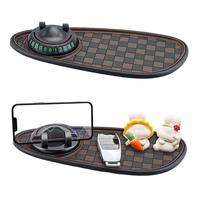 Car Dashboard Anti-Slip Pad with 360-Degree Rotating Phone Holder Easy to Clean Dashboard Pad with Temporary Parking Number