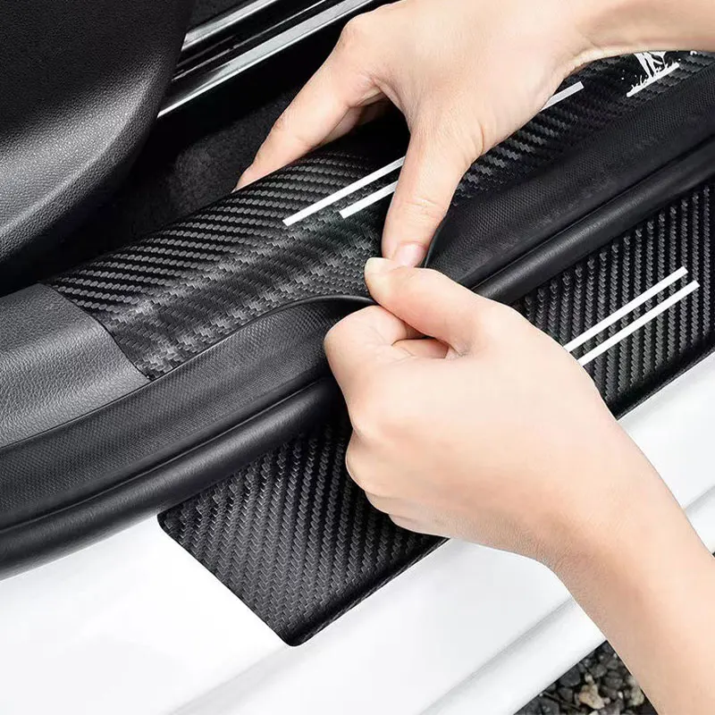 Sill pedal Rear Bumper Protection Stickers Carbon Fiber Sticker Waterproof Protection Film For Chrysler ASPEN Car Accessories view 5