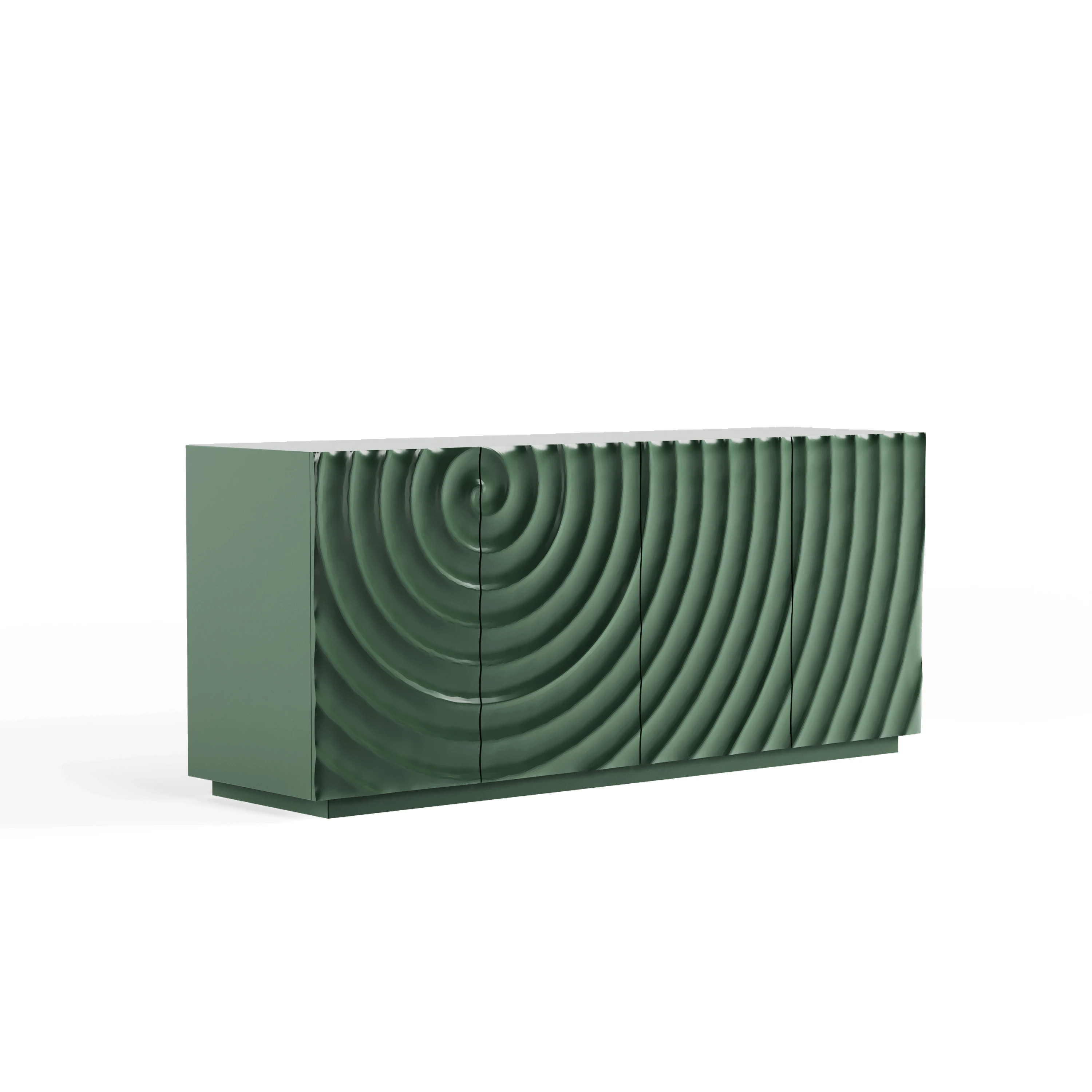 

Living Room 59"Green Accent 4 Doors Mid Century Modern Pantry Wood Media Sideboard Buffet Cabinet for Dining Room