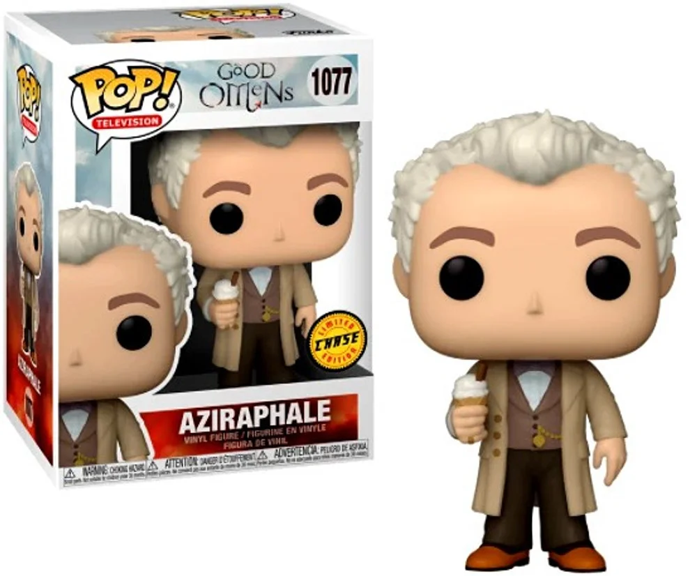 2024 New Arrival Funko Pop #1077 Good Omens Aziraphale Figure #1077CROWLEY 1078# Vinyl Action Figures Toys for Carvinal Gift