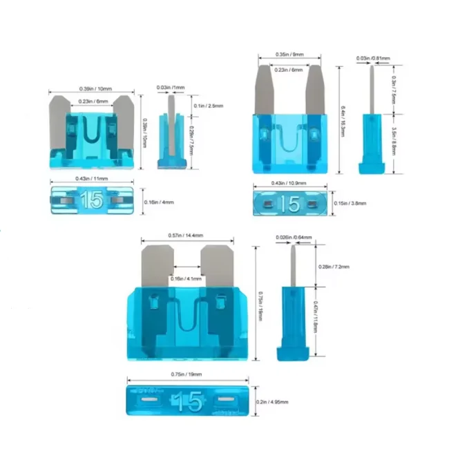 300pcs 180pcs Fuse Combo Kit Micro Mini Standard Insert Fuse 2A-40A Blade Fuse Inserts