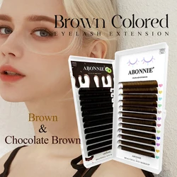 Abonnie M/L Curl Dark Brown Individual Eyelashes Extension Premium Eyelashes Mink Lashes Professional Classic Lash Extensions
