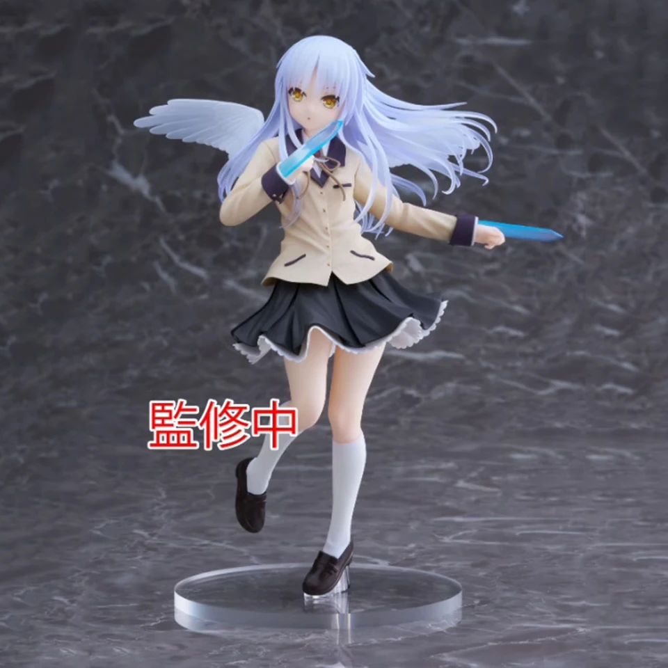 Original Genuine Taito Angel Beats 18cm Tachibana Kanade With Uniforms  PVC Toys For Kids Collection Model Toy Gift