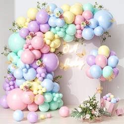 Latex macaron Rainbow Balloon Garland Arch Kit, Wedding , Birthday, Anniversary , Graduation, Holiday, Celebration decoration.