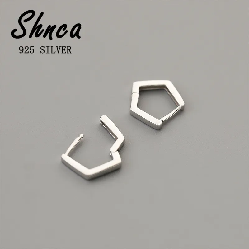 New 925 Sterling Silver Vintage Geometric Charm Anti-Allergy Earrings For Women Girl Sterling-Silver-Jewelry Gift LE095