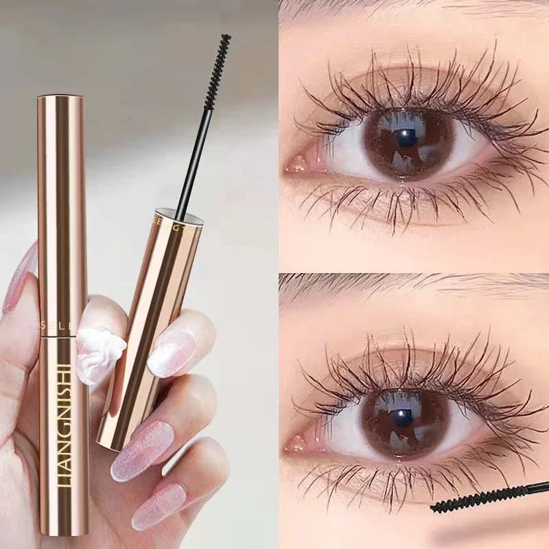 Seiden faser matte Mascara Make-up ultra feine Bürste verlängert Wimpern wasserdicht schnell trocken braun schwarz Curling Mascara Kosmetik