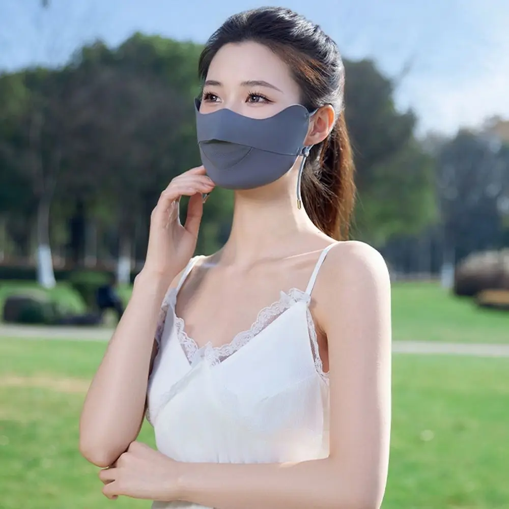 新しい通気性日焼け止めマスク薄型 3D 立体フェイスマスク顔保護屋外