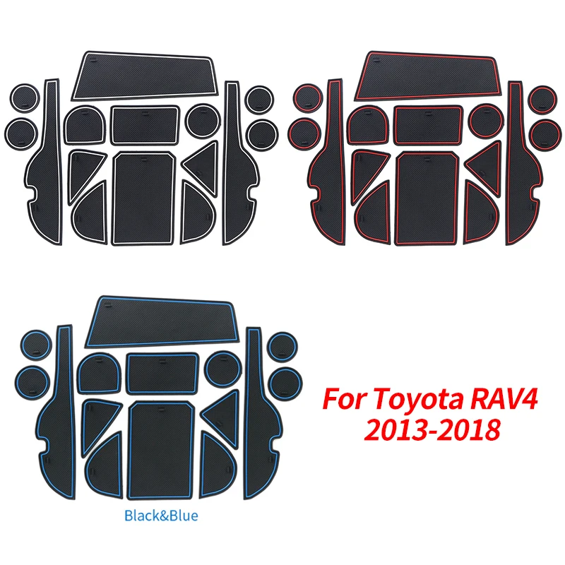 For Toyota RAV4 XA50 RAV 450 MK5 2013 To 2021 Anti-Slip Gate Slot Cup Mat Door Groove Non-slip Pad Interior Car-styling