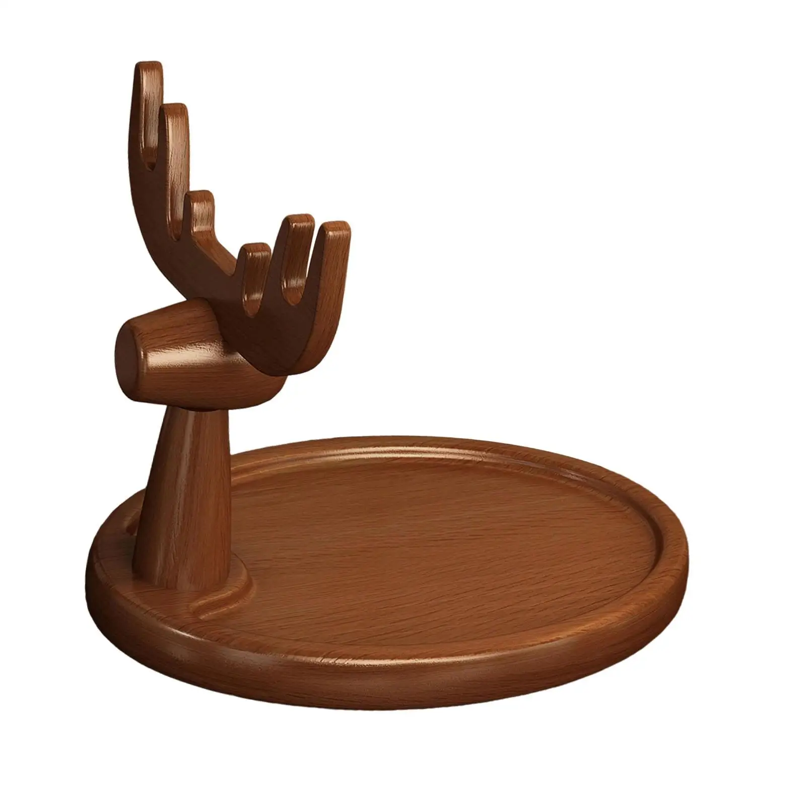 Nordic Style Key Holder Wooden Rack Countertop Organizer Tray for Entryway Kitchen Bathroom Room Decoration