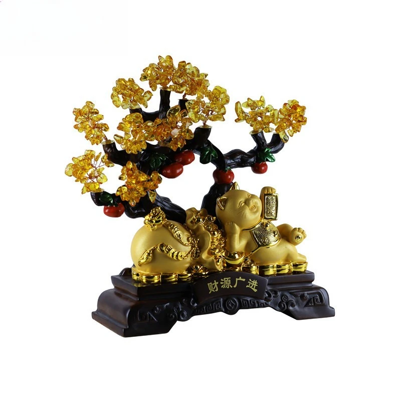 

Wide wealth lucky ornament living room fortune tree wealth decoration office store checkout page opening gift